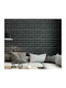 3D Wall Panels Foam Self-Adhesive Black 77x68cm