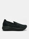 Leder Damen Mokassins in Schwarz Farbe