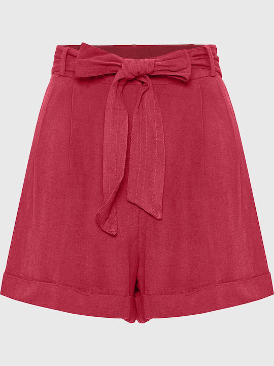 Funky Buddha Γυναικείο Λινό Σορτς Earth Red Bur...
