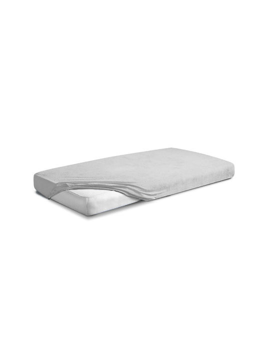 Matex Бебешки Чаршаф За Количка Памук с ластик Сив 60x120бр