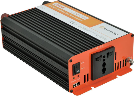 Mercury Ims1000-12 12vdc 1000w Inverter + Usb 652.006uk