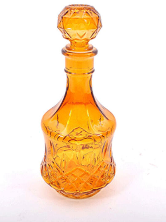 Fylliana Rl0654 Sticlă Carafă de Servire cu Dop Galben Miere 1buc
