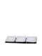 Galifas Porcelain Dessert Divided Serving Tray with 3 Slots White 15x42cm