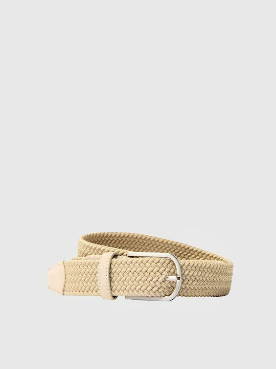 Selected Herren Gürtel Stoff Beige