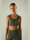 Frauen Sport-BH Eucalyptus Green mit Polsterung