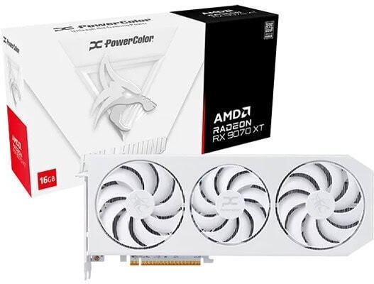 PowerColor Radeon RX 9070 XT 16GB GDDR6 Hellhound White Placă