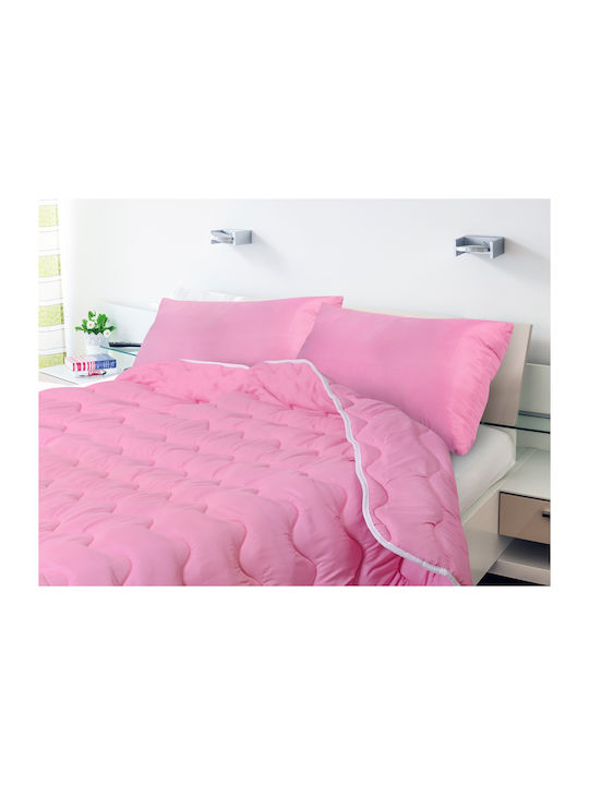 AIO Factory Πάπλωμα Μονό με Γέμιση Microfiber 155x220εκ. Pink