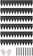 Vevor Metal Garden Hedge in Gray Color 20.3cm x 1.01m 6 Pieces
