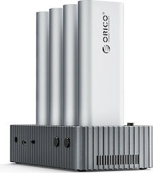 Orico για 4 Σκληρούς Δίσκους SATA με σύνδεση USB-C ORICO-IT48N-C-EU-GY-BP-HU Orico για 4 Σκληρούς Δίσκους SATA με σύνδεση USB-C ORICO-IT48N-C-EU-GY-BP-HU