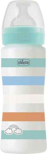 Chicco Well Being Baby Bottle with Silicone Teat for 4+ Months Blue 330ml