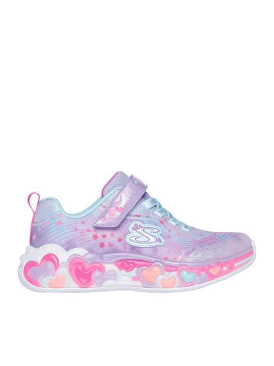 Eternal Heart Παιδικά Sneakers με Σκρατς & Φωτάκια Μωβ