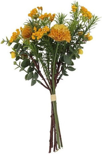 Buchet decorativ artificial de dalii galbene Countryfield 26cm