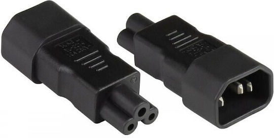 Alcasa IEC C14 / IEC C5 - IEC C14 / IEC C5 Cable 0.11m Μαύρο