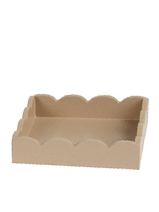 Kaemingk Διακοσμητικός Δίσκος Hölzernes Platz 13.7x13.7x4.2cm 1Stück