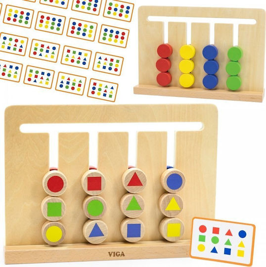 Viga Toys Montessori Joc Educațional de Cunoștințe din Lemn pentru 3+ ani Ani