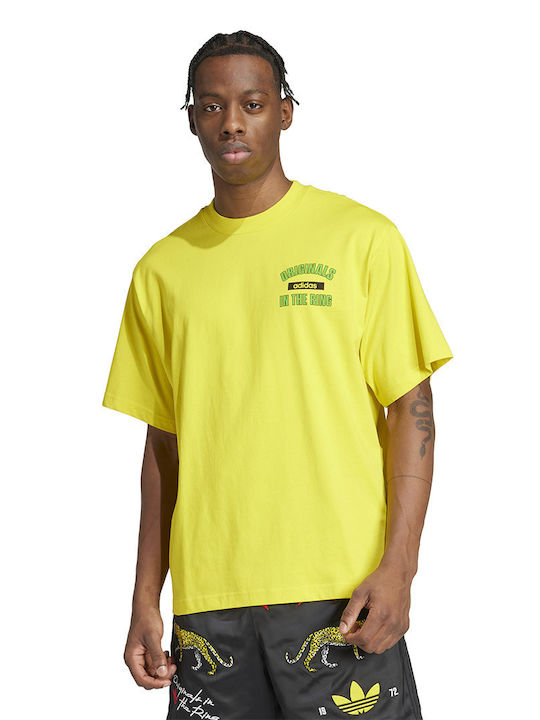 Tシャツ・カットソー adidas Poly T-shirt Powder Yellow JP1026 アディダス アディカラー 半袖Tシャツ - イエロー | アディダス