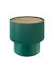 Masă Laterală Rotundă Mese de Cafea A-s Enola Din Lemn Verde L38,5xL38,5xÎ35cm