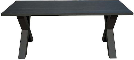Маса Алуминиево Стабилна Alley Въглени 220x94x72бр