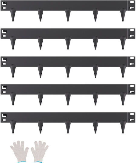 Vevor Metallic Garden Hedge in Gray Colour 15.6x99cm 5 Pieces