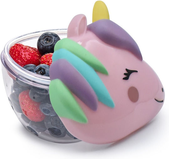 Melii Plastic Kids' Food Container Unicorns Pink