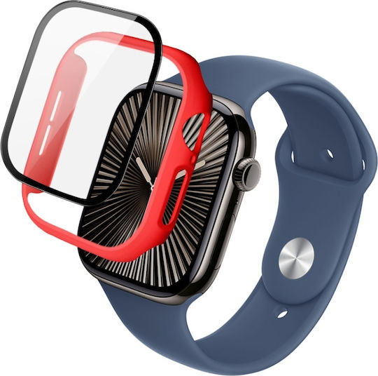 Apple Watch Series 10 46mm Imak Built-in Watch Case Film Red