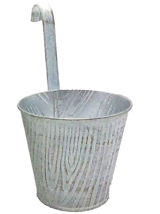 HOMie Hanging Planter Metal White 16x16x14cm.