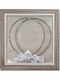 Wall-Mounted Square Wedding Crown Case / Photo Frame Wooden Silver 26x26cm