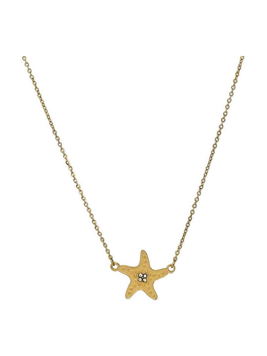 Necklace From Gold Plated Steel Necklace From Gold Plated Steel