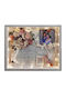 Wall-Mounted Rectangle Wedding Crown Case / Photo Frame Wooden Illuminated - Commemorative with Silver Thin Plaque Frame 50x40cm