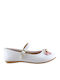Kids Ballerinas with Hoop & Loop Closure White
