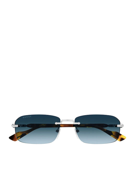 Gucci Unisex Sunglasses with Brown Tartaruga Me...