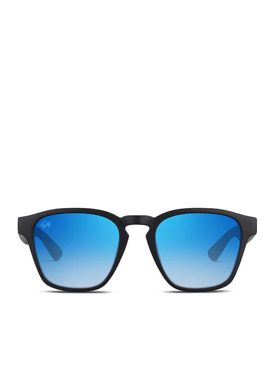 Twig Moore Unisex Sunglasses with Blue Horn-Rim...