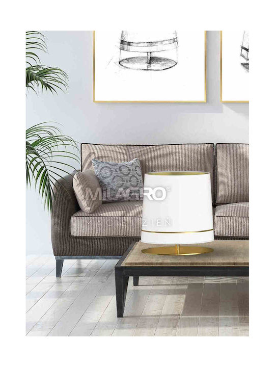 Eko Light Tischlampe für Fassung E27 mit Gold Schirm und Basis