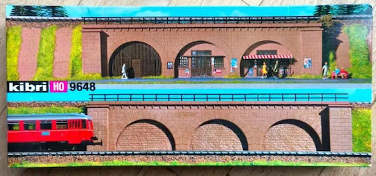 Kibri Φιγούρα Μοντελισμού Straight Bridge Stone Archs 30cm Ho 1:87 9648
