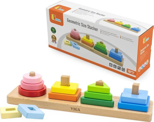 Viga Toys Παιχνίδι Στοίβαξης από Ξύλο για 18+ Μηνών