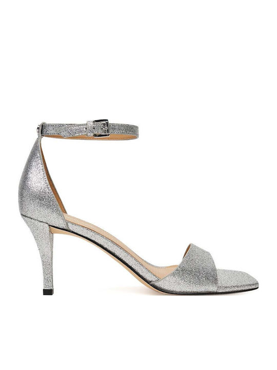 Michael Kors Jaida Heeled Sandals Silver