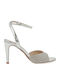 Sandalen mit Strass Silber