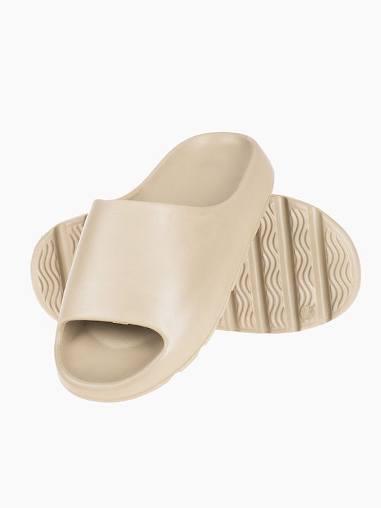 Mitsuko Herren Slides Beige