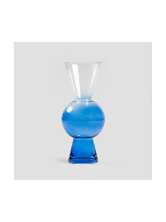 Homla Homla Dekorative Glasvase Vaseo Blau 7xH25cm