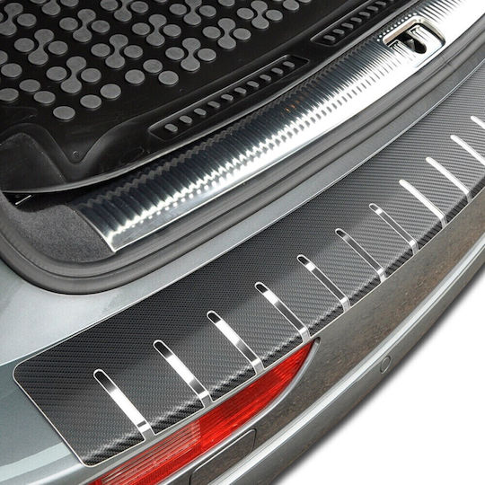 Two-layer Trunk Protection Film Black 3d Carbon Chrome 83 X 7.5cm