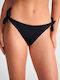 Bikini String με Κορδονάκια Μαύρο
