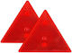 Set 2 Reflective Warning Triangles Trailers Red Color Size 15 X 15 Cm