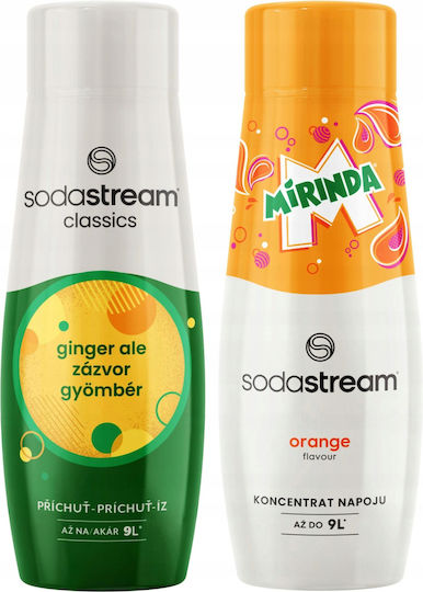 2x Syrup Soda Maker Sodastream Ginger + Mirinda Concentrate Water