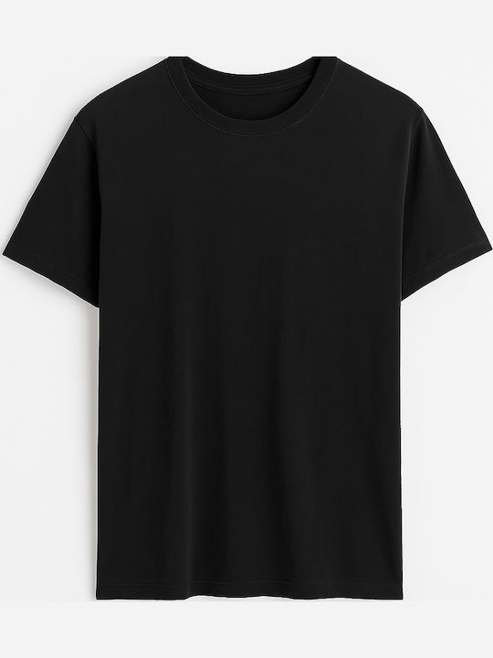 Tricou din bumbac pentru bărbați Dj120-1 Negru Negru