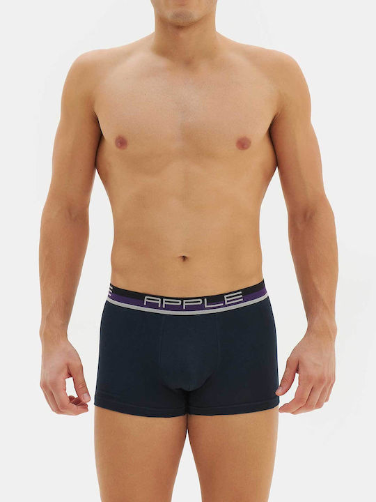 Apple Boxer Herren Boxershorts Navy, Mauve 1Pac...