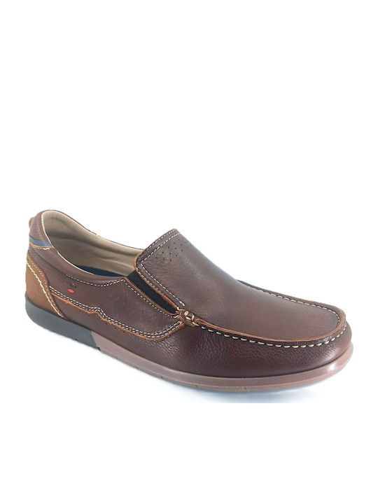 Δερμάτινα Ανδρικά Boat Shoes σε Ταμπά Χρώμα