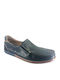 Leder Herren Mokassins in Blau Farbe