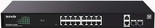 Tenda TEG2220P-16-250W Unmanaged L2 Switch με 18 Θύρες Gigabit (1Gbps) Ethernet και 2 SFP Θύρες