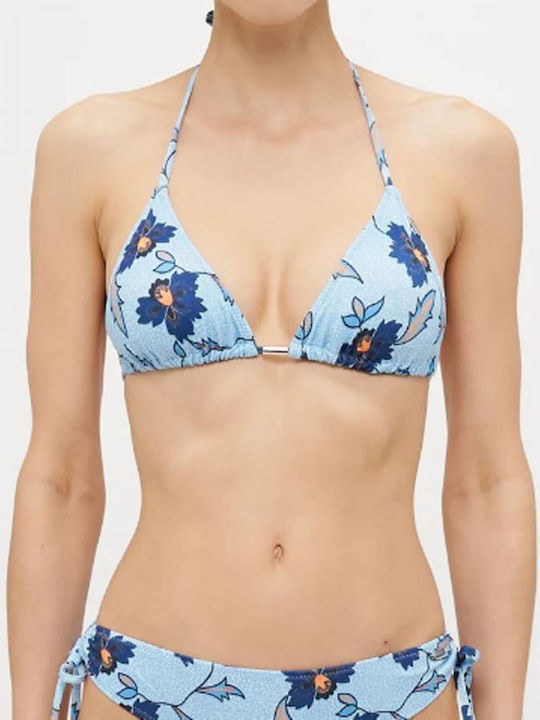 Fkl Flower Bikini Triangle Floral Sky Blue