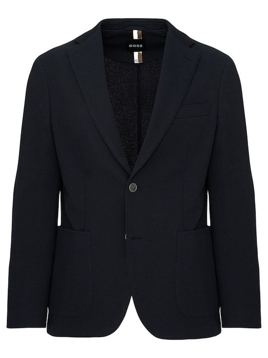 Boss Men's Suit Jacket Slim Fit Dark Blue